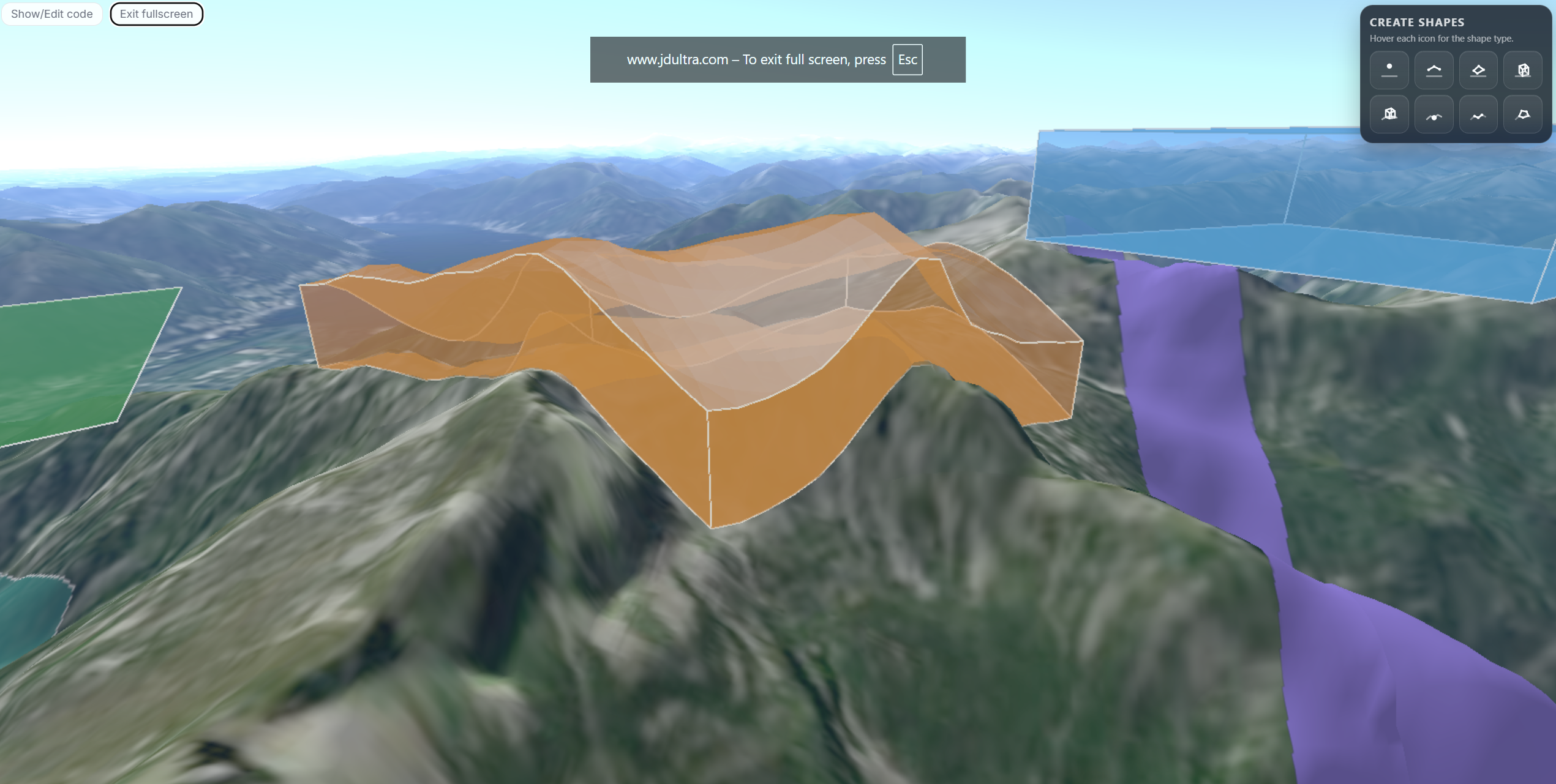 Shape editing screenshot